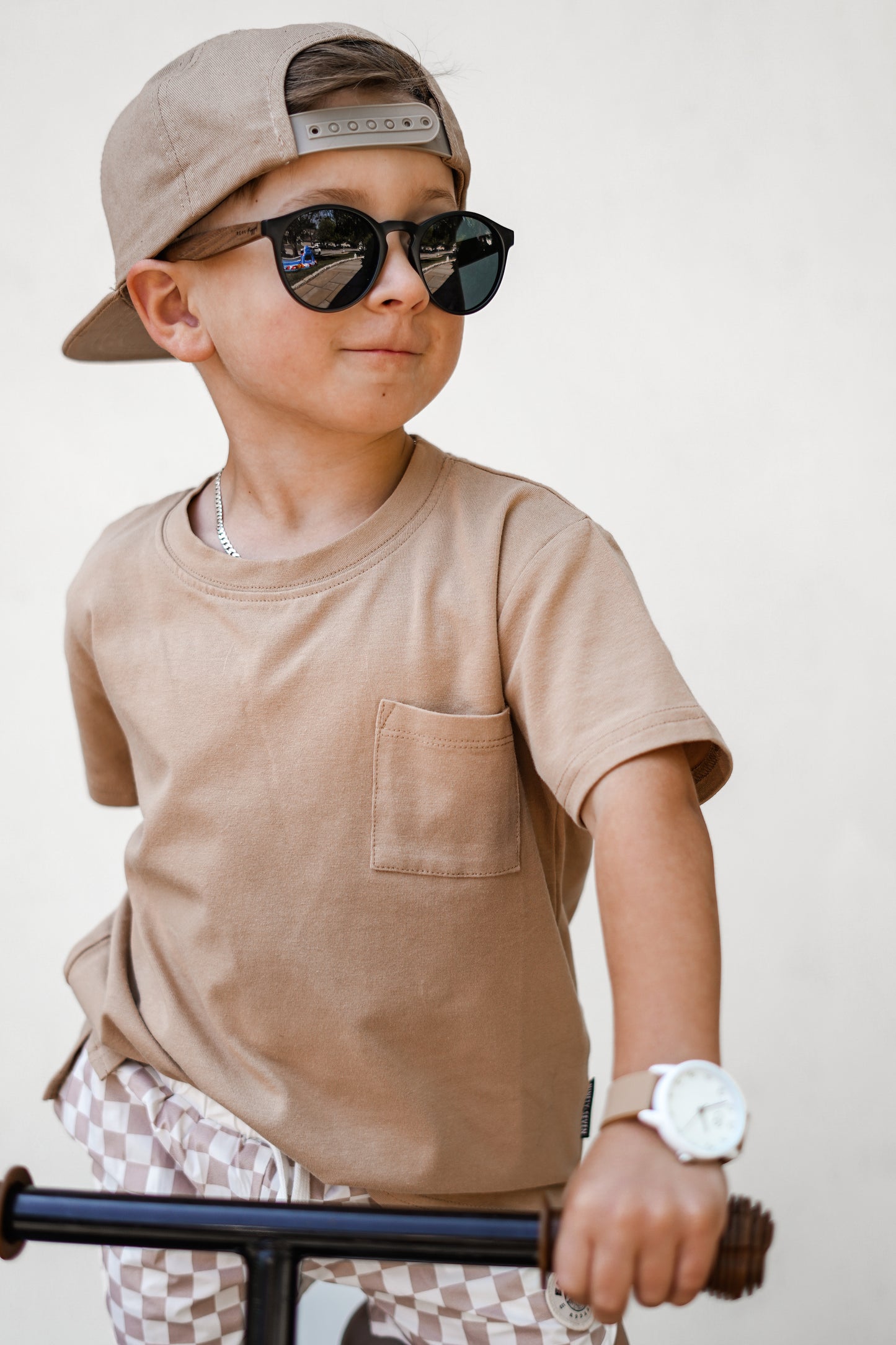 BASIC POCKET TEE - SAND
