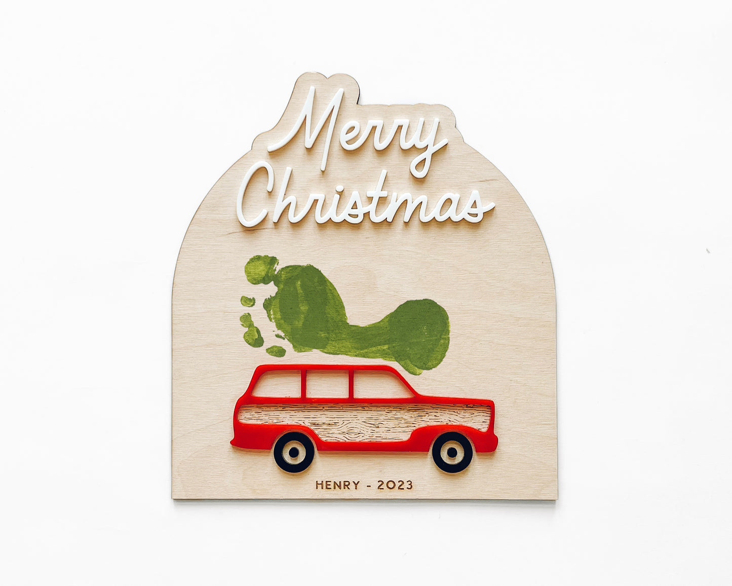 DIY CHRISTMAS TREE FOOTPRINT