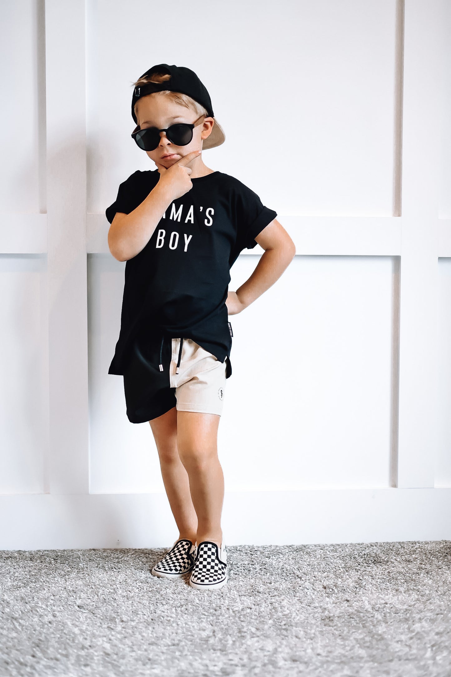 SWIM SHORTS - BLACK COLOR BLOCK