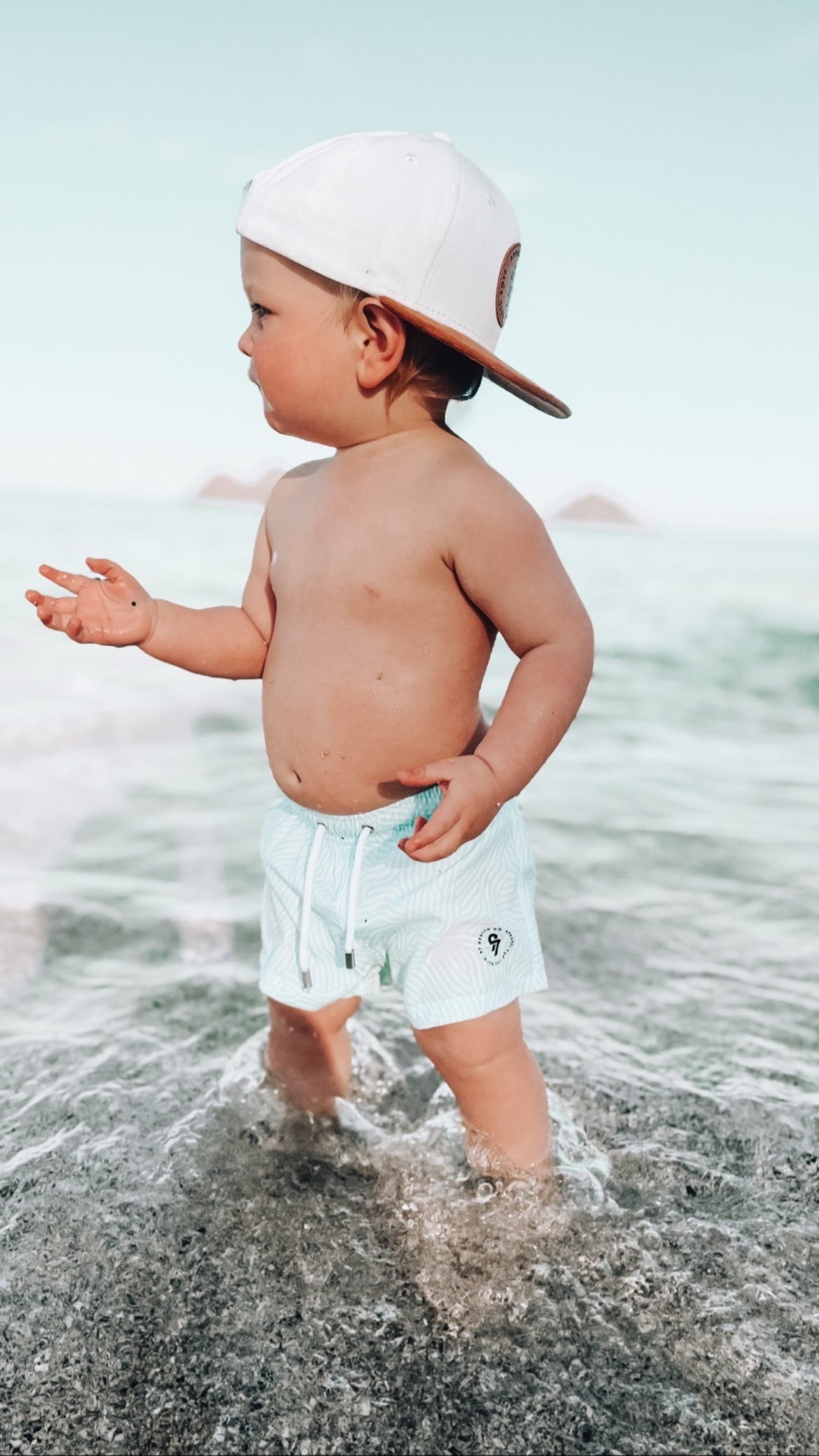SWIM SHORTS - BLUE CORAL