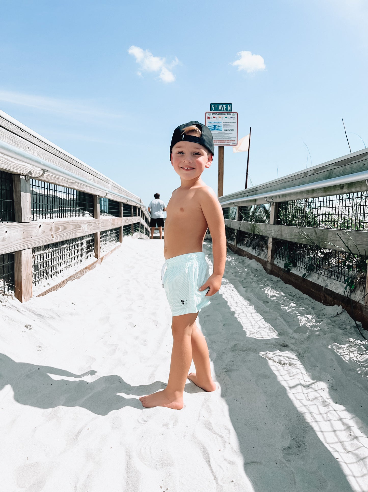 SWIM SHORTS - BLUE CORAL