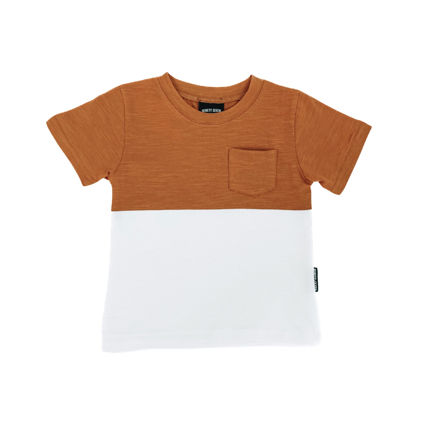 COLOR BLOCK TEE - CAMEL