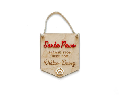 Santa Paws Stop Here Sign