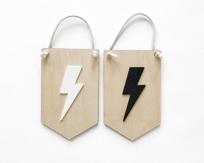 Lightning Bolt Hanging Sign